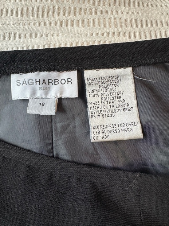 Black Pleated A-Line Womens Skirt Sz 18 Office Workwear Business Suit Separates - Picture 4 of 7